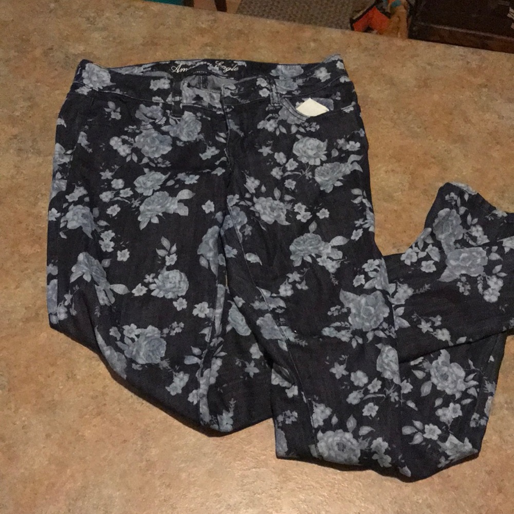 Flower print jeggings from American eagle